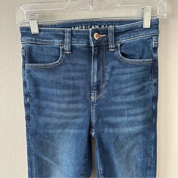 American Eagle Skinny Super Hi-Rise Jeggings Next Level Stretch Size 0 Regular - Picture 3 of 13